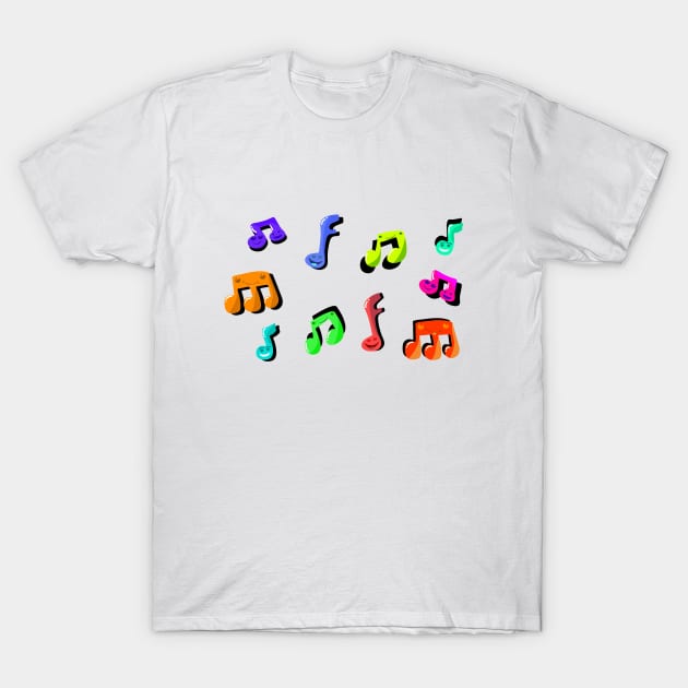 musical notes T-Shirt by Mixlocks